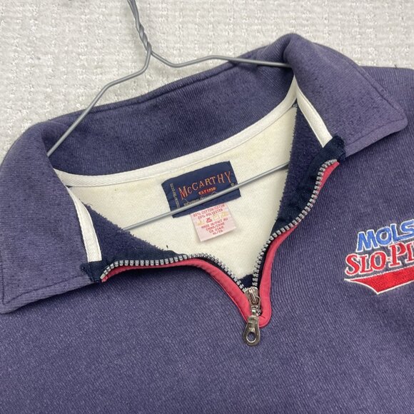 Vintage McCarthy x Molson Slo-Pitch Baseball Sweatshirt Men's XL Quarter Zip - Picture 14 of 16